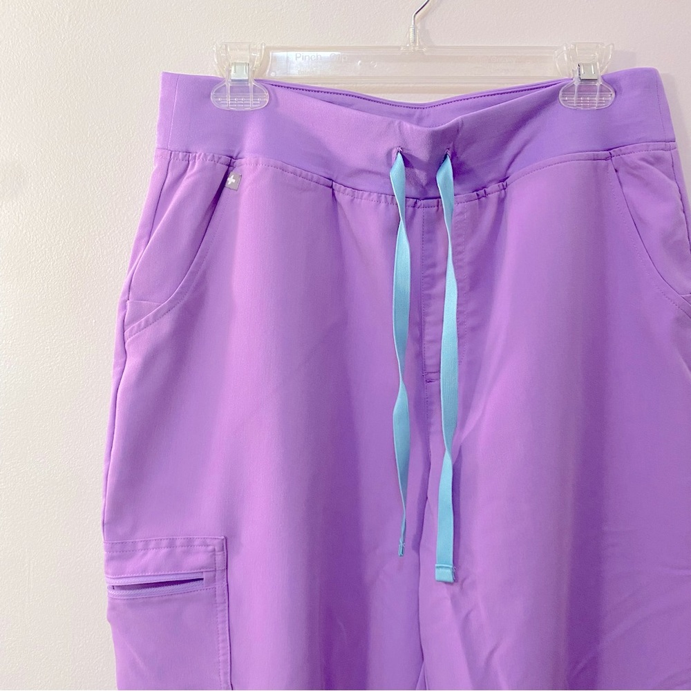 Figs | lilac dawn | Zamora high waisted joggers | large